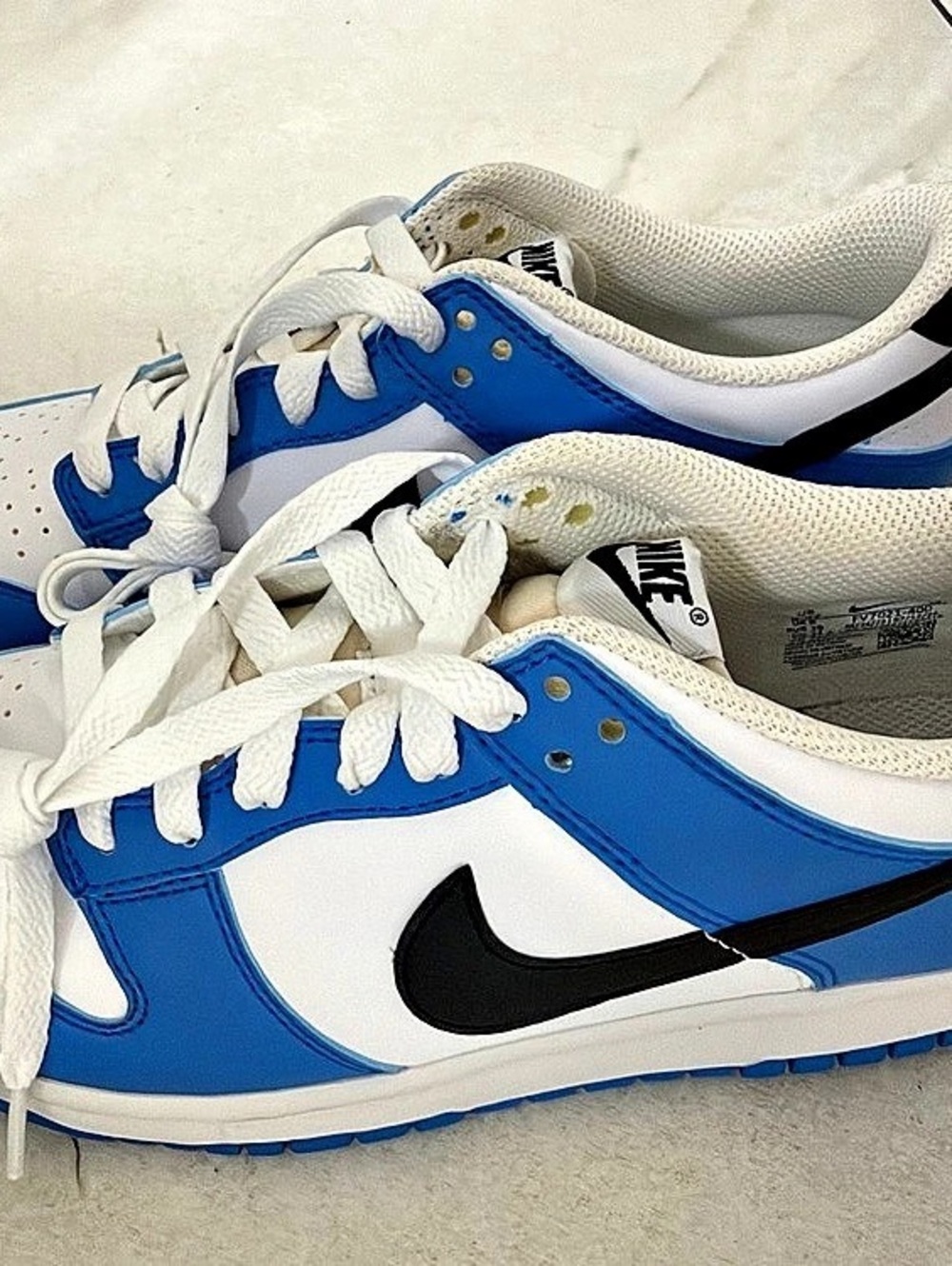 Nike Dunk Low Sneakers Blue & White US 8.5 Like New